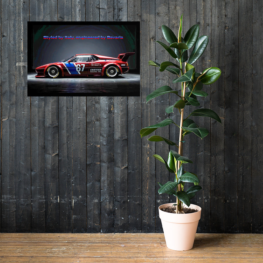 MIENchic — 1981 BMW E26 M1 | Styled in Italy Engineered in Bavaria | 24" × 36" Poster