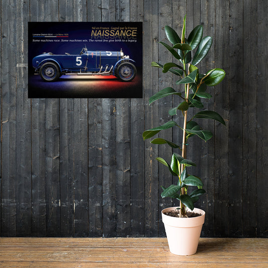 CHEZ NOUS by MIENchic — Lorraine-Dietrich B3-6 1925 Le Mans | French LEGENDS of Le Mans Series - NAISSANCE | 24" x 36" Poster