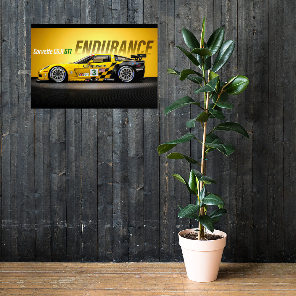 MIENchic — CORVETTE C6R GT1 | American Endurance Series - ENDURANCE | 24" x 36" Poster