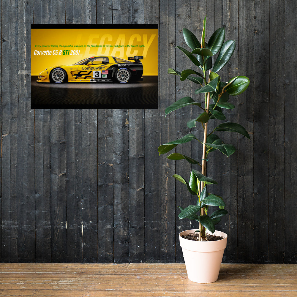 MIENchic — CORVETTE C5R GT1 2001 | American Endurance Series - LEGACY | 24" x 36" Poster