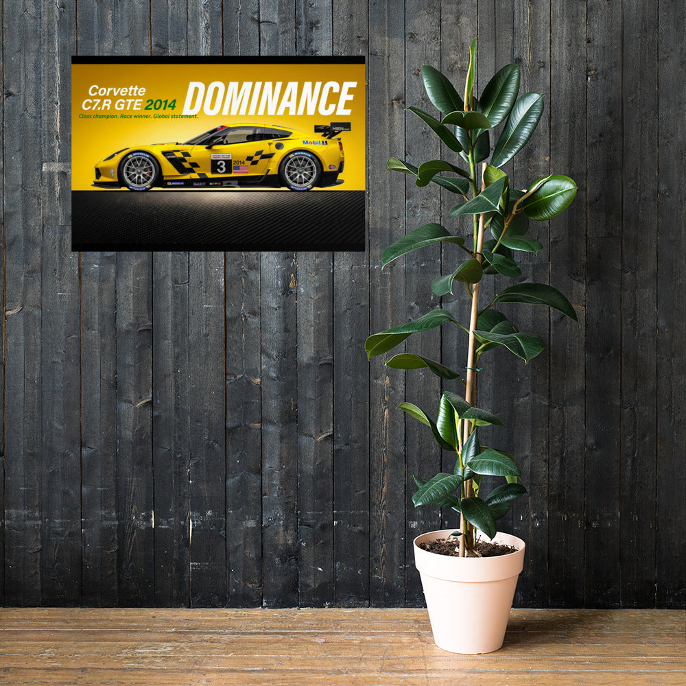 MIENchic — CORVETTE C7R GTE 2014 | American Endurance Series - DOMINANCE | 24" x 36" Poster