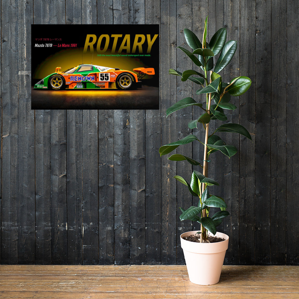 MIENchic — Mazda 787B 1991 Le Mans | LEGENDS of Le Mans Series - ROTARY | 24" x 36" Poster