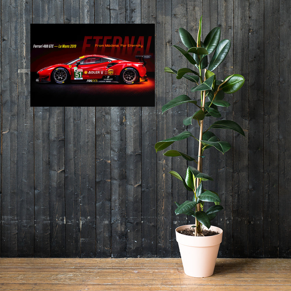 CAVALLO by MIENchic — Ferrari 488 GTE 2019 | 5-of-5 Series - ETERNAL | 24" x 36" Poster