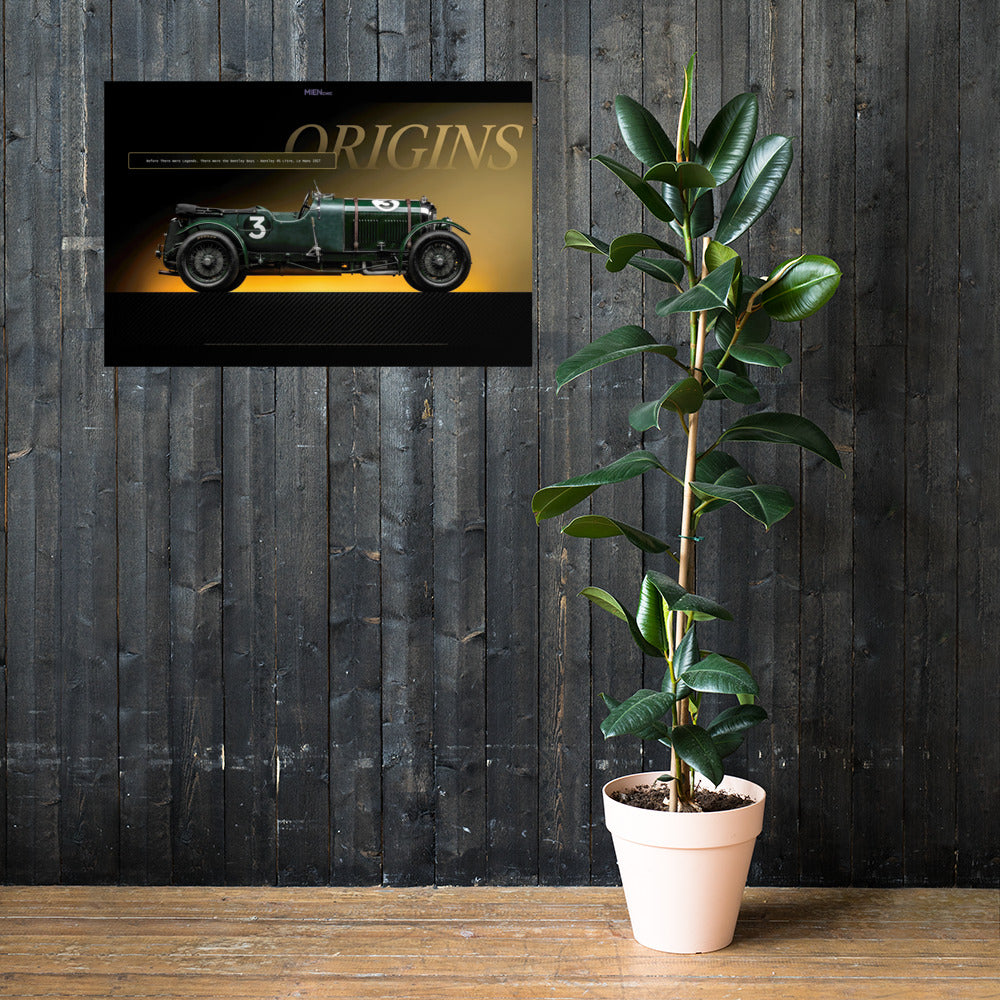 MIENchic — Bentley 1927 4½ Litre Le Mans | LEGENDS of Le Mans Series - ORIGINS | 24" x 36" Poster
