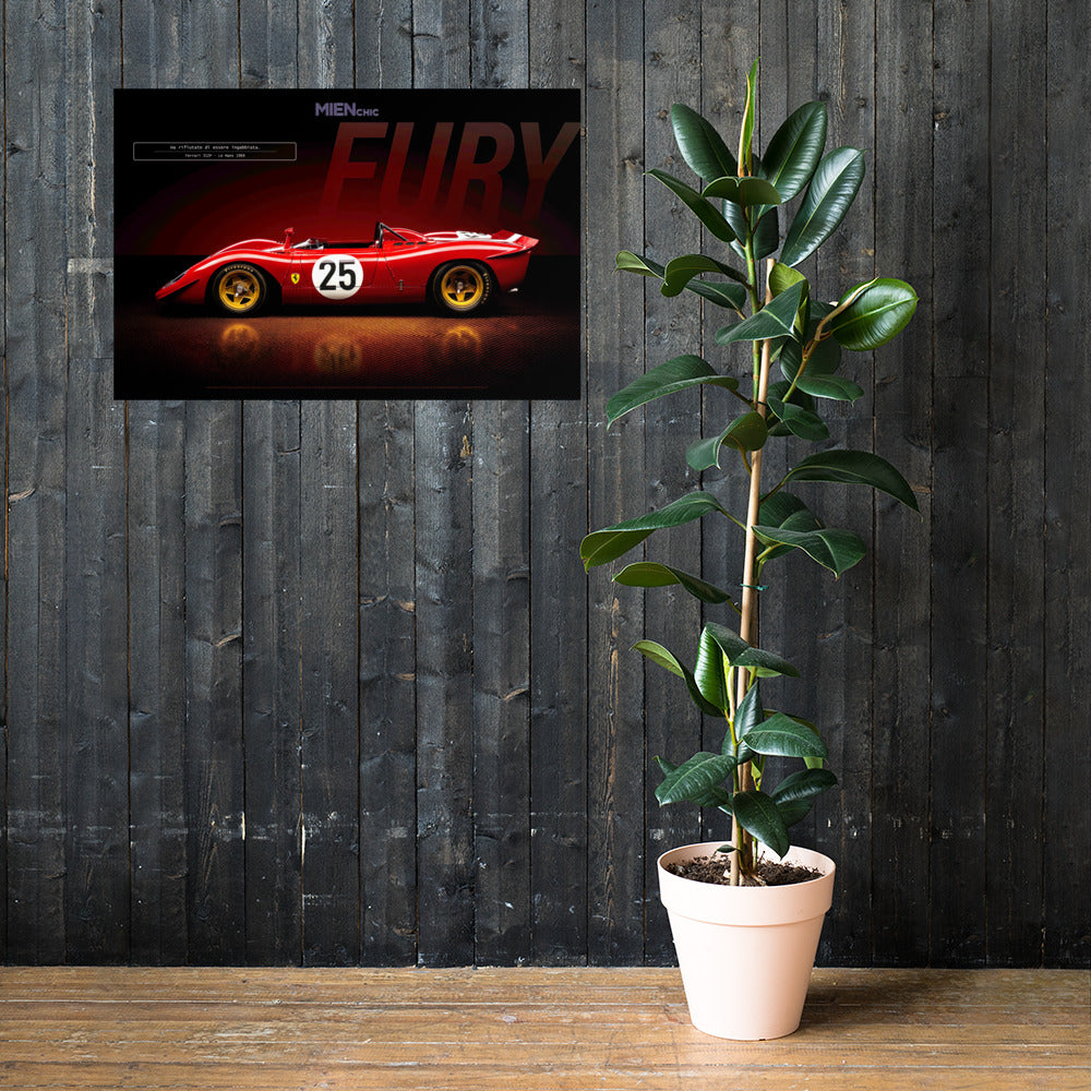 CAVALLO by MIENchic — Ferrari 312P 1969 | 2-of-5 Series - FURY | 24" x 36" Poster