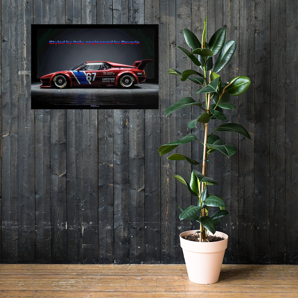 MIENchic — 1981 BMW E26 M1 | Styled in Italy Engineered in Bavaria | 24" × 36" Poster
