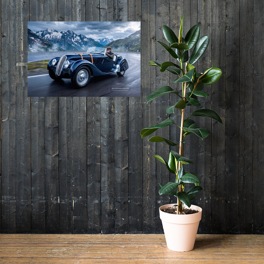 MIENchic — RAPP TO REBIRTH - Volume II - ALPINE | BMW 328 Roadster 1936 | 24" x 36" Poster