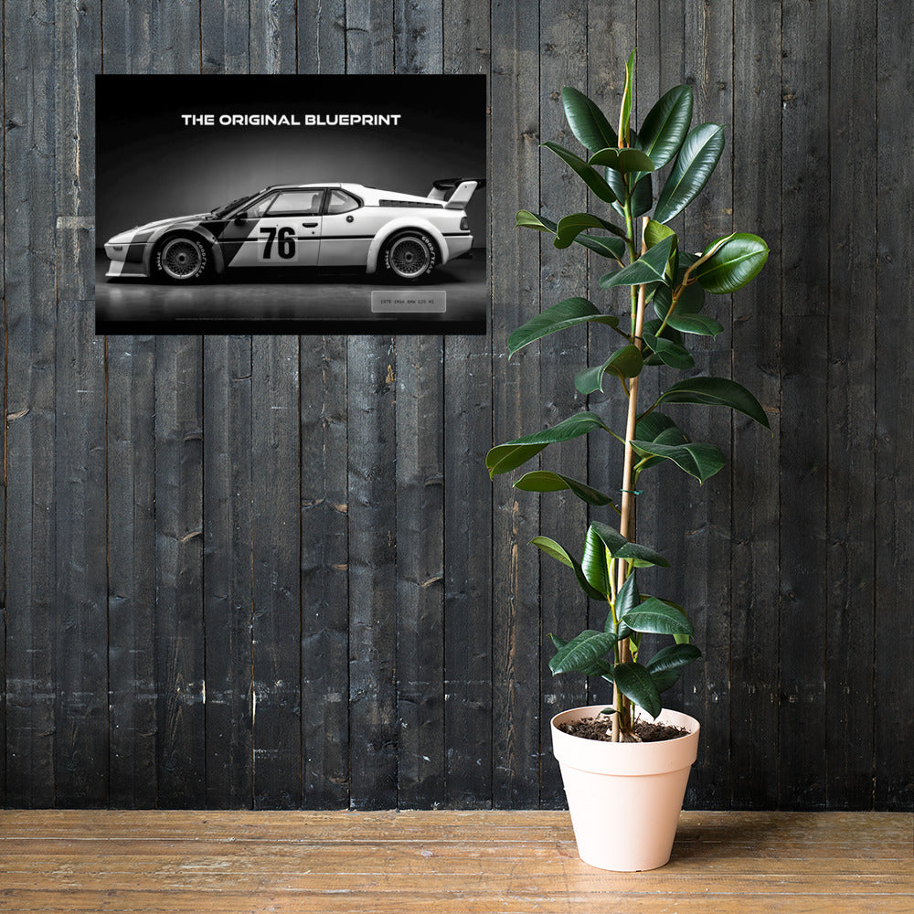 MIENchic — BMW E26 M1 1978 | Original M Blueprint | 24" × 36" Poster