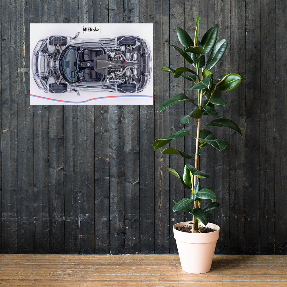 Anatomy of Speed | Hybrid Hypercar Art Print – Independent F1 Engineering X-Ray | 24" x 36" Poster
