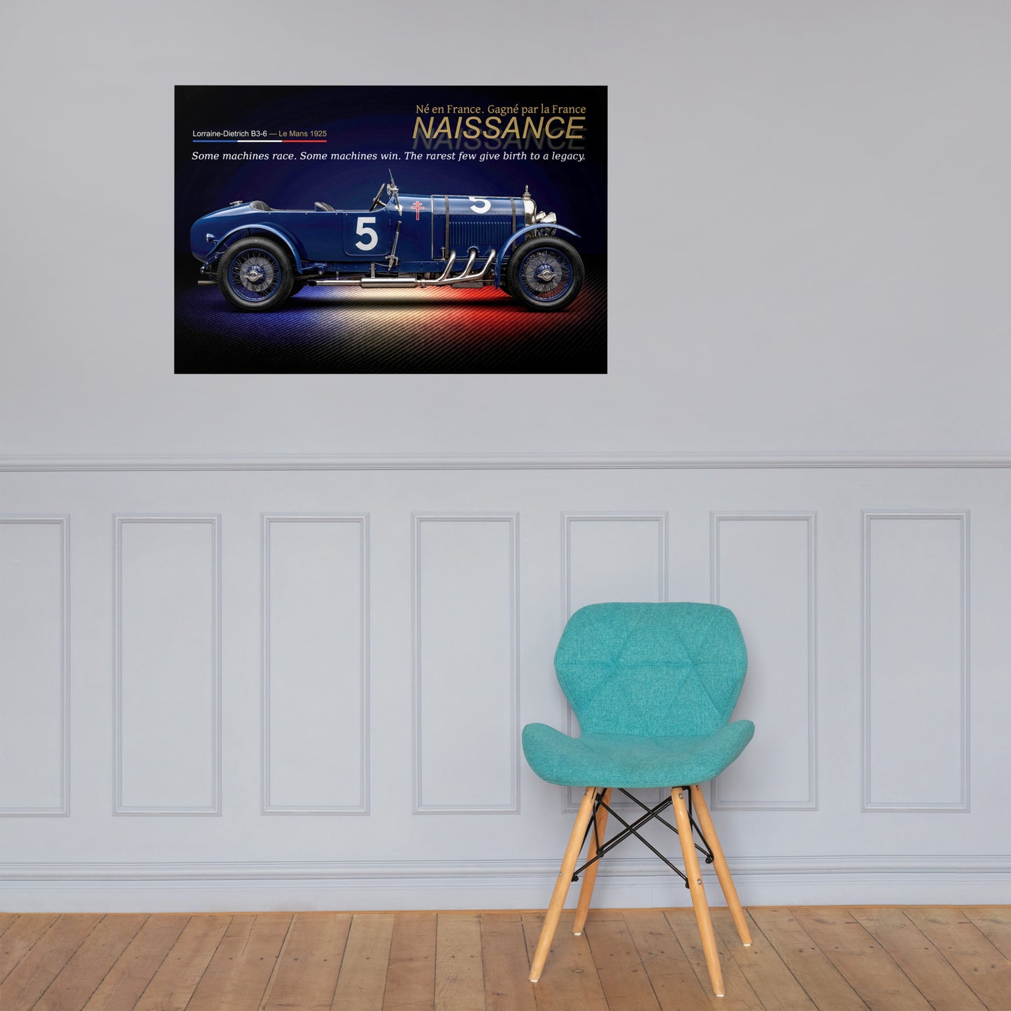 CHEZ NOUS by MIENchic — Lorraine-Dietrich B3-6 1925 Le Mans | French LEGENDS of Le Mans Series - NAISSANCE | 24" x 36" Poster
