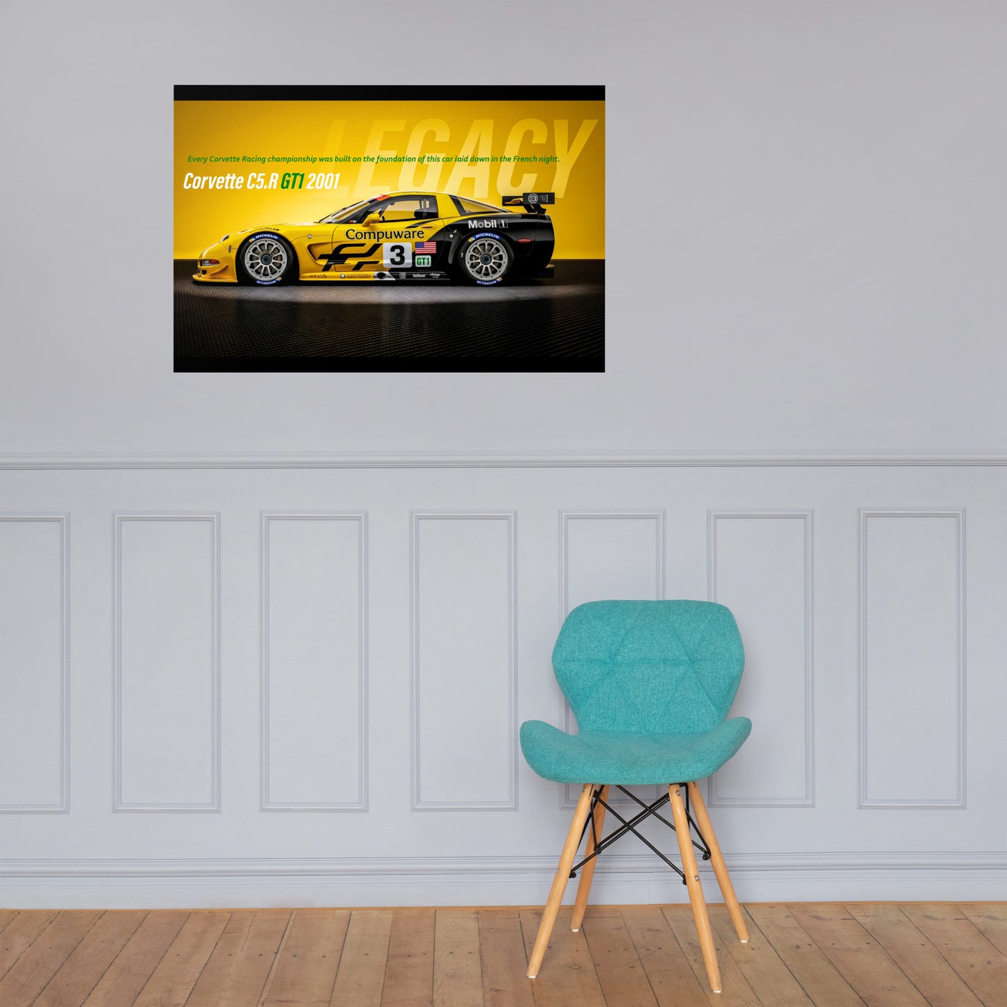 MIENchic — CORVETTE C5R GT1 2001 | American Endurance Series - LEGACY | 24" x 36" Poster