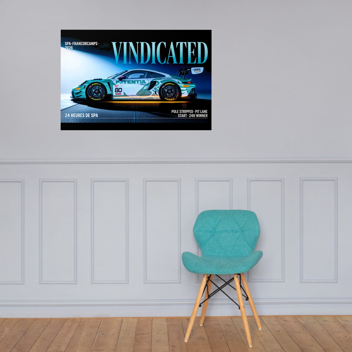 MIENchic — 2026 Porsche 911 GT3 R Spa 24 Hr. Winner | VINDICATED | 24" × 36" Poster