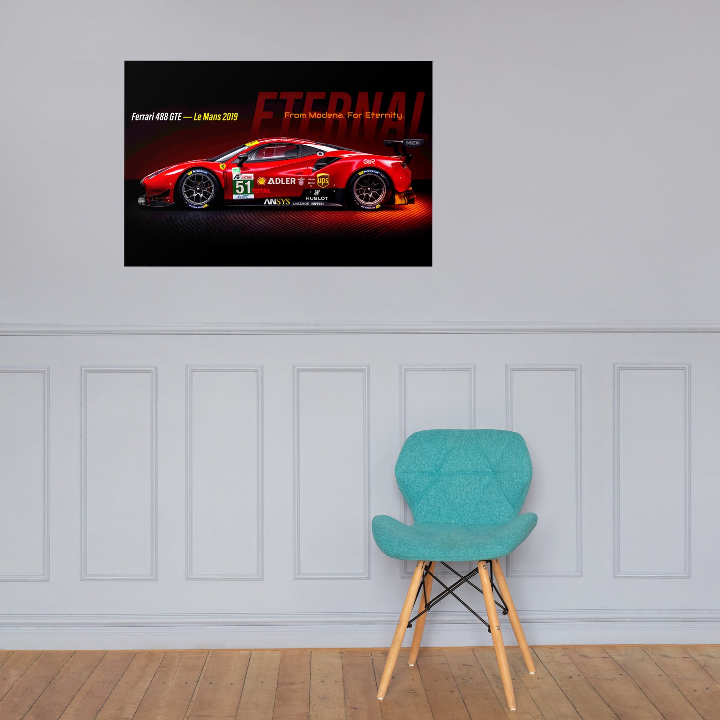 CAVALLO by MIENchic — Ferrari 488 GTE 2019 | 5-of-5 Series - ETERNAL | 24" x 36" Poster