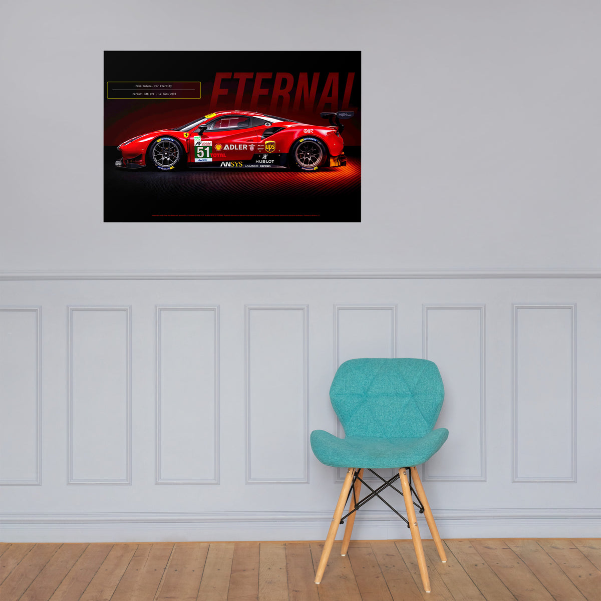 CAVALLO by MIENchic | Ferrari 488 GTE 2019 | 5-of-5 Series - ETERNAL | 24" x 36" Poster