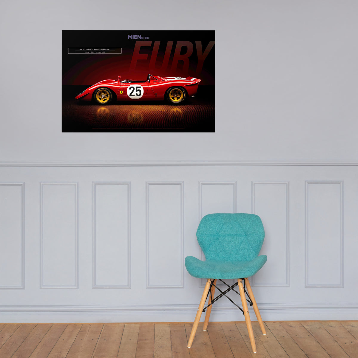 CAVALLO by MIENchic — Ferrari 312P 1969 | 2-of-5 Series - FURY | 24" x 36" Poster