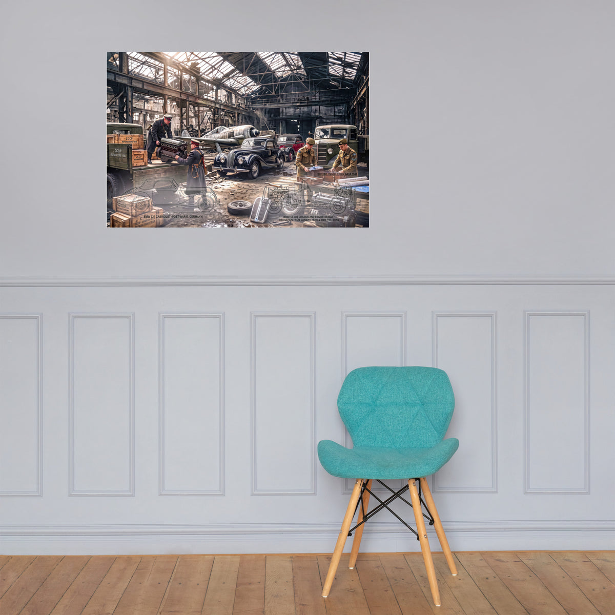 MIENchic — RAPP TO REBIRTH - GHOST LOG: VOLUME I — The Eisenach Partition | Bristol 400 / EMW 327 | 24" x 36"